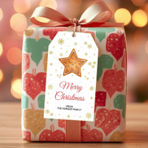 Cookie-cadeautags | Feestelijke kerstcadeau-etiket