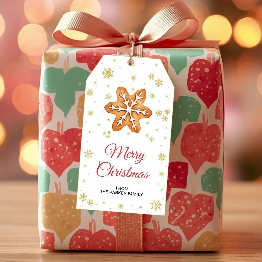 Cookie-cadeautags | Kerstfeest cadeautje Cadeaulabel
