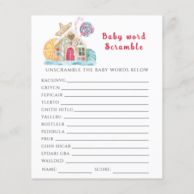 Cookie cake huis - Baby Scramble (Voorkant)