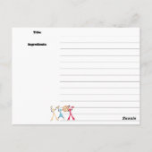 Cookie cake taart retro meisjes bakken recept kaar briefkaart (Achterkant)