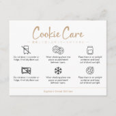 Cookie Care Instructions Kraft Minimalist Bedankkaart (Voorkant)