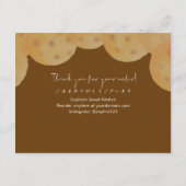 Cookie Care Instructions Watercolor Cute Bedankkaart (Achterkant)