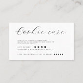 Cookie Care Minimalist Flat Dank u kaart Visitekaartje (Achterkant)