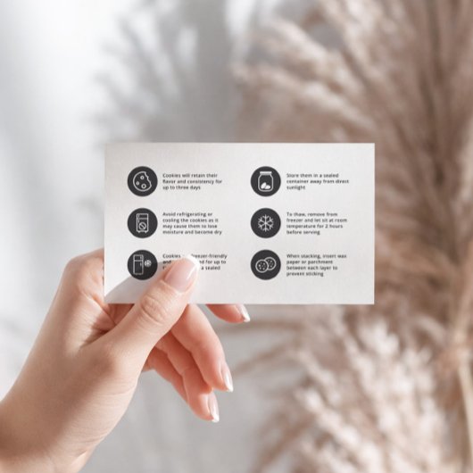 Cookie Care Minimalist Flat Dank u kaart Visitekaartje