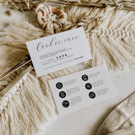 Cookie Care Minimalist Flat Dank u kaart Visitekaartje