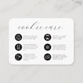 Cookie Care Minimalistische Platte Bedankkaart Visitekaartje (Voorkant)