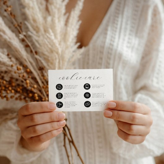 Cookie Care Minimalistische Platte Bedankkaart Visitekaartje