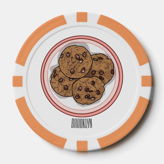 Cookie cartoon afbeelding chocolade chip (Voorkant)