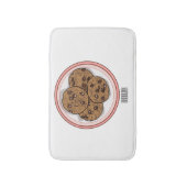 Cookie cartoon afbeelding chocolade chip badmat (Voorkant Verticaal)