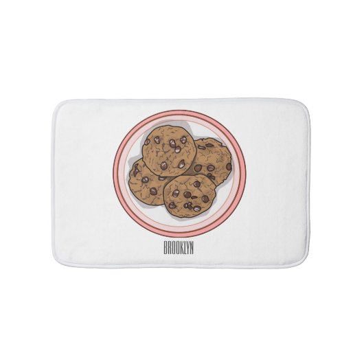 Cookie cartoon afbeelding chocolade chip badmat (Voorkant)