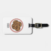 Cookie cartoon afbeelding chocolade chip bagagelabel (Voorkant horizontaal)