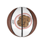 Cookie cartoon afbeelding chocolade chip basketbal (Verticaal)