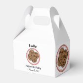 Cookie cartoon afbeelding chocolade chip bedankdoosjes (Achterkant)