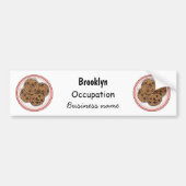 Cookie cartoon afbeelding chocolade chip bumpersticker (Voorkant)