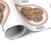 Cookie cartoon afbeelding chocolade chip cadeaupapier (Rol Hoek)