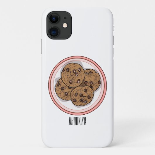 Cookie cartoon afbeelding chocolade chip Case-Mate iPhone case (Achterkant)