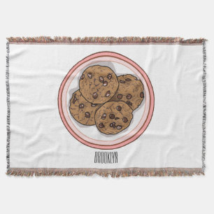 Cookie cartoon afbeelding chocolade chip deken