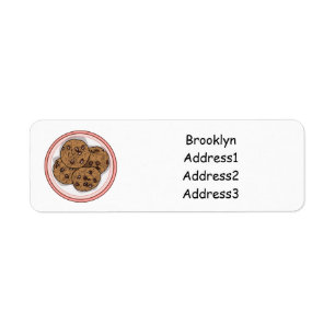 Cookie cartoon afbeelding chocolade chip etiket