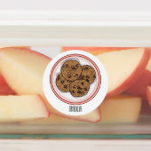 Cookie cartoon afbeelding chocolade chip labels (Aangebracht)