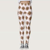 Cookie cartoon afbeelding chocolade chip leggings (Voorkant)