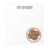 Cookie cartoon afbeelding chocolade chip notitieblok (Voorkant)