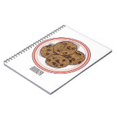 Cookie cartoon afbeelding chocolade chip notitieboek (Linkerzijde)