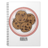 Cookie cartoon afbeelding chocolade chip notitieboek (Voorkant)