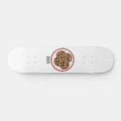 Cookie cartoon afbeelding chocolade chip persoonlijk skateboard (Horizontaal)