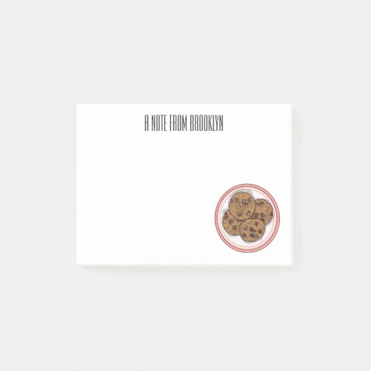 Cookie cartoon afbeelding chocolade chip post-it® notes (Voorkant)