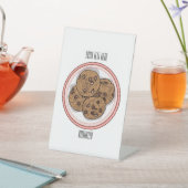 Cookie cartoon afbeelding chocolade chip reclamebord met voetstuk (Insitu)