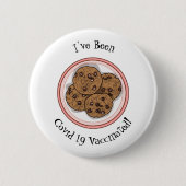 Cookie cartoon afbeelding chocolade chip ronde button 5,7 cm (Voorkant)