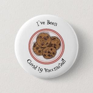 Cookie cartoon afbeelding chocolade chip ronde button 5,7 cm