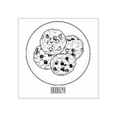 Cookie cartoon afbeelding chocolade chip rubberstempel (Afrduk)