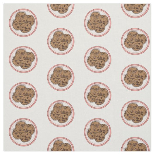 Cookie cartoon afbeelding chocolade chip stof (Swatch)