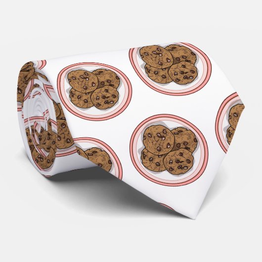 Cookie cartoon afbeelding chocolade chip stropdas (Opgerold)