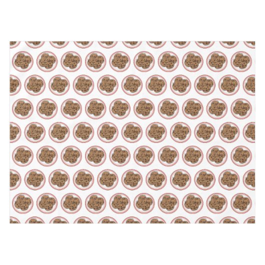 Cookie cartoon afbeelding chocolade chip tafelkleed (Voorkant (Horizontaal))