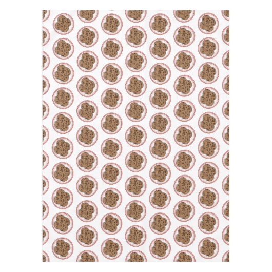 Cookie cartoon afbeelding chocolade chip tafelkleed (Voorkant)