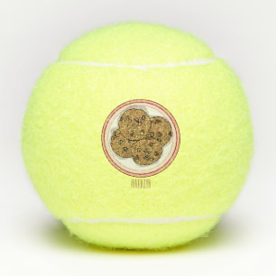 Cookie cartoon afbeelding chocolade chip tennisballen