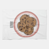 Cookie cartoon afbeelding chocolade chip theedoek (Horizontaal)