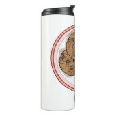 Cookie cartoon afbeelding chocolade chip thermosbeker (Gedraaid links)