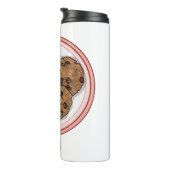 Cookie cartoon afbeelding chocolade chip thermosbeker (Geroteerd rechts)