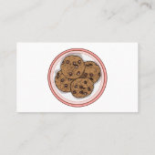 Cookie cartoon afbeelding chocolade chip visitekaartje (Achterkant)