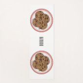 Cookie cartoon afbeelding chocolade chip yogamat (Voorkant)