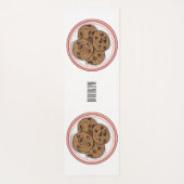 Cookie cartoon afbeelding chocolade chip yogamat (Achterkant)