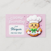 Cookie chef-kok koekje decoreren visitekaartje (Achterkant)