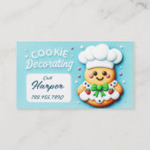 Cookie chef-kok koekje decoreren visitekaartje (Achterkant)