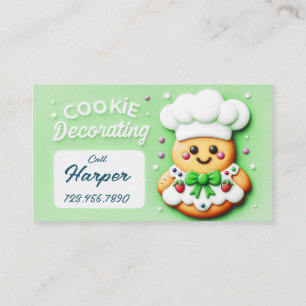 Cookie chef-kok koekje decoreren visitekaartje