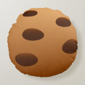 Cookie Chocolade Chips Snoepjes Dessert Bakkerij K Rond Kussen (Voorkant)