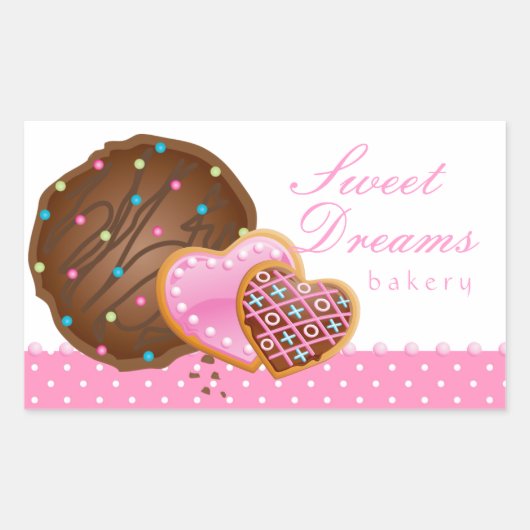 Cookie Chocolade Donut Bakkerij Sticker Icing Stip (Voorkant)