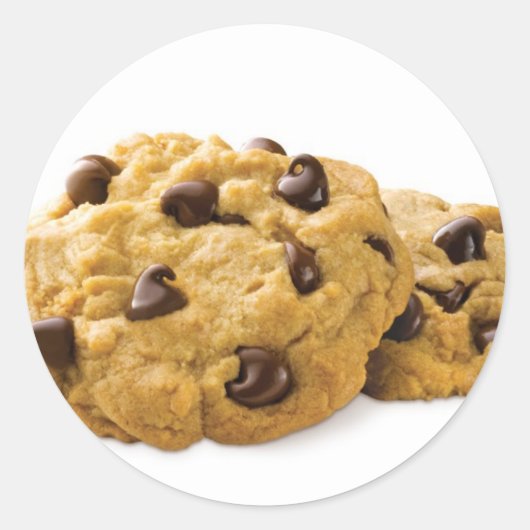 Cookie Chocolate Ronde Sticker (Voorkant)